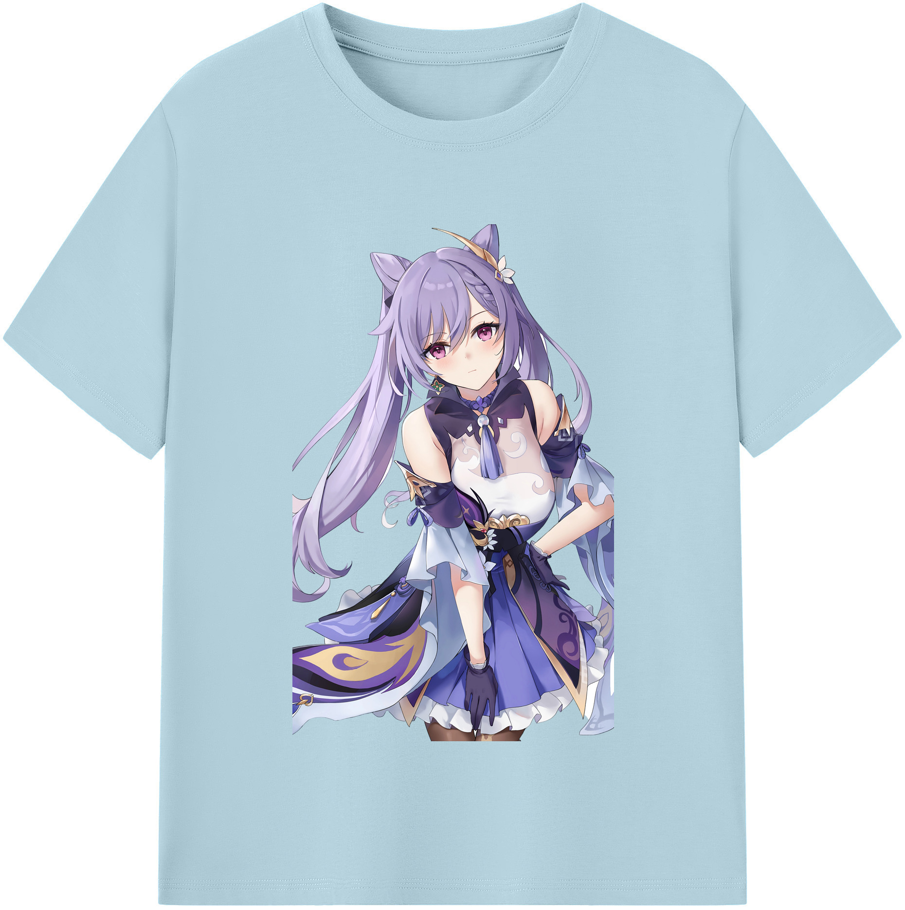 げんし神 刻晴 こくせい genshin Kokusei 綿100％半袖Tシャツ（フロントプリント）